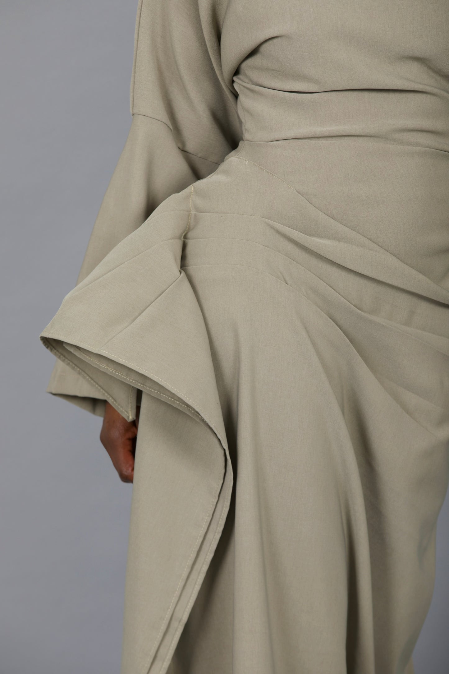 DRAPED MIDI DRESS