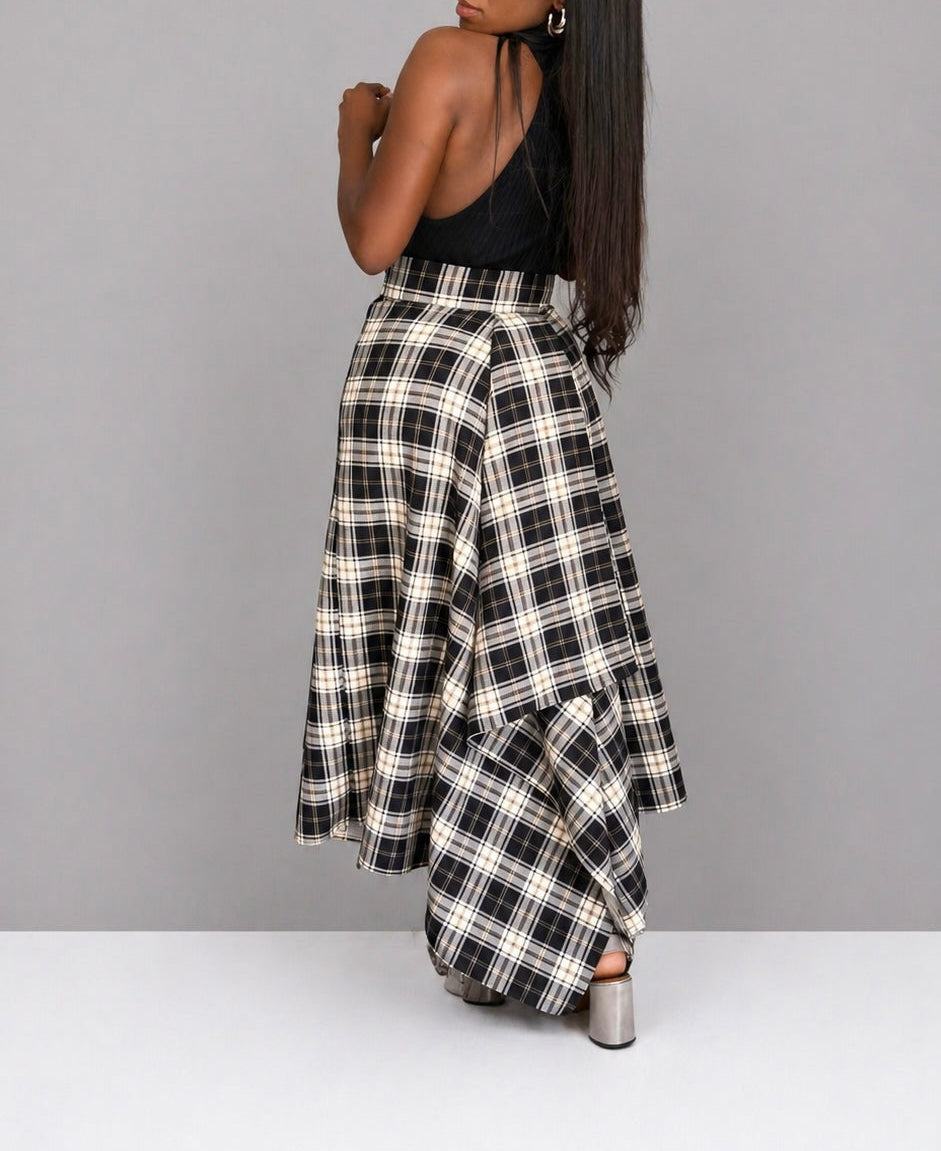 2 WAY CHECK SKIRT