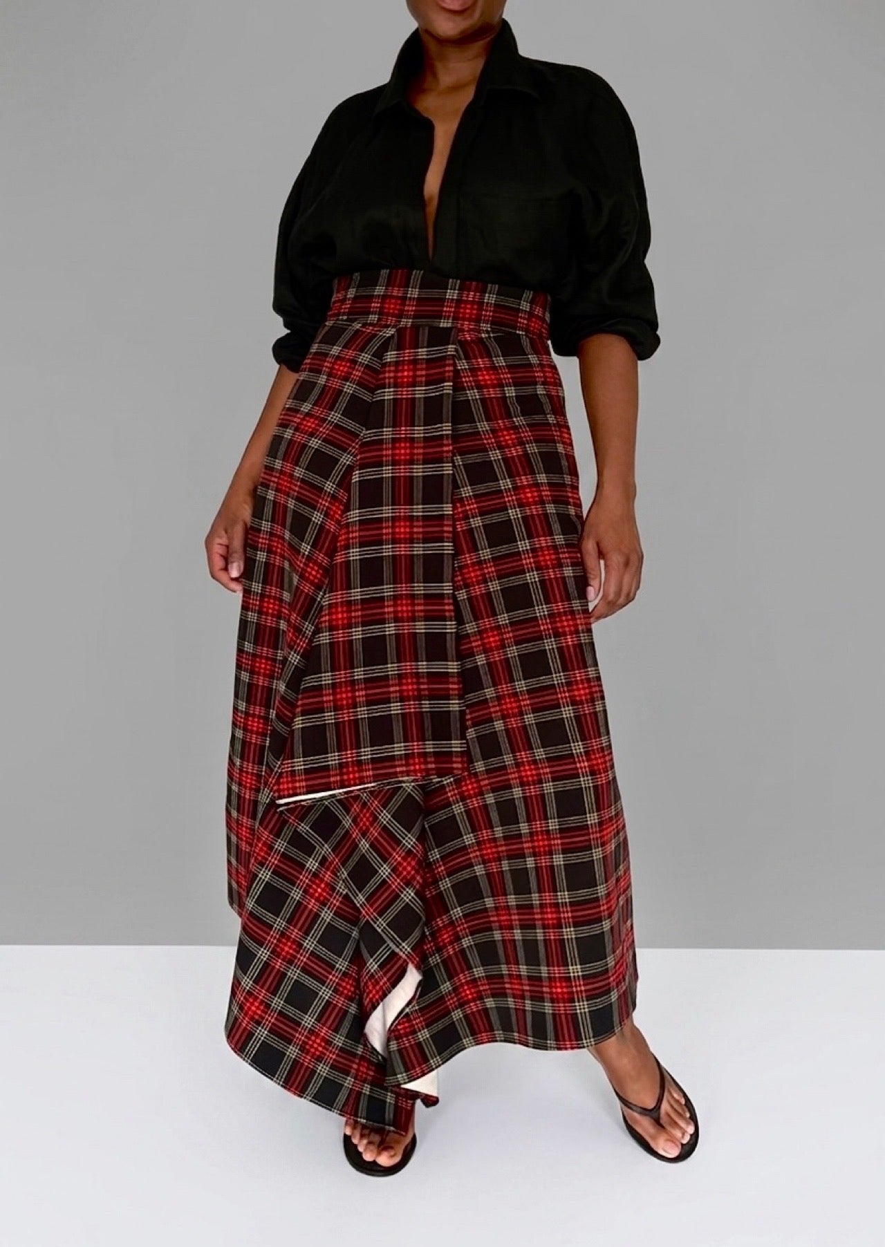 2 WAY RED CHECK SKIRT