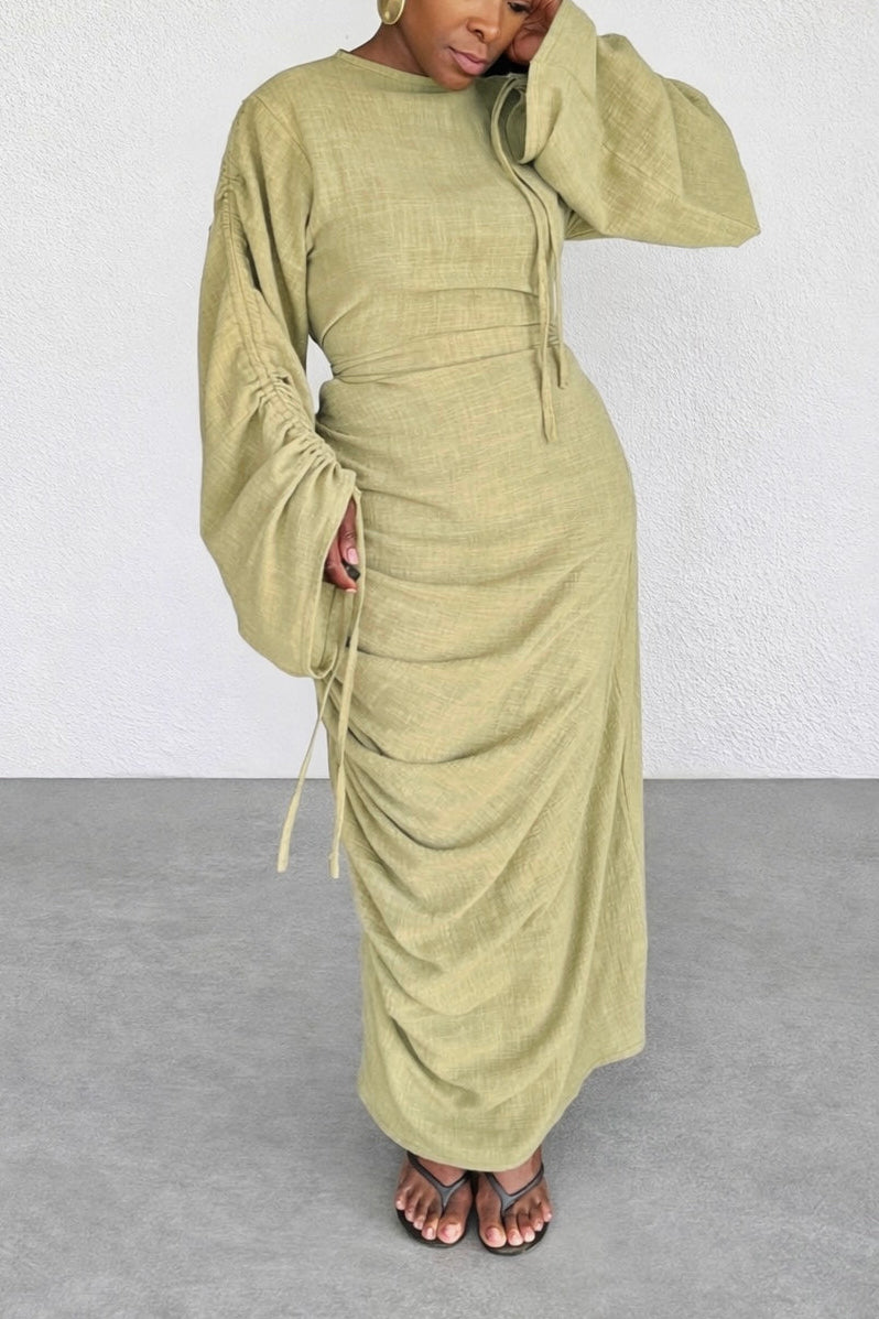 SERENE RUNCHED DRESS