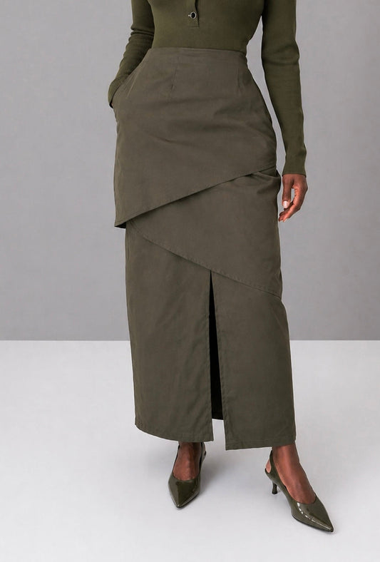 LINE ASYMMETRIC SKIRT-