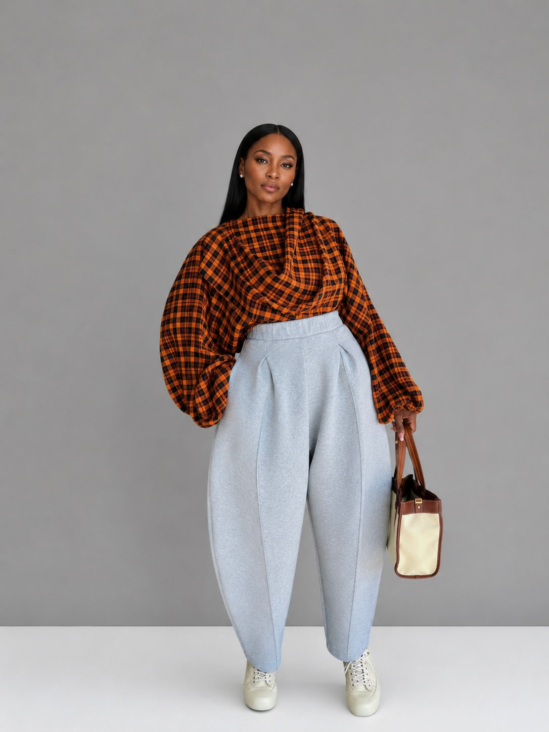 CHECK SURN BLOUSE