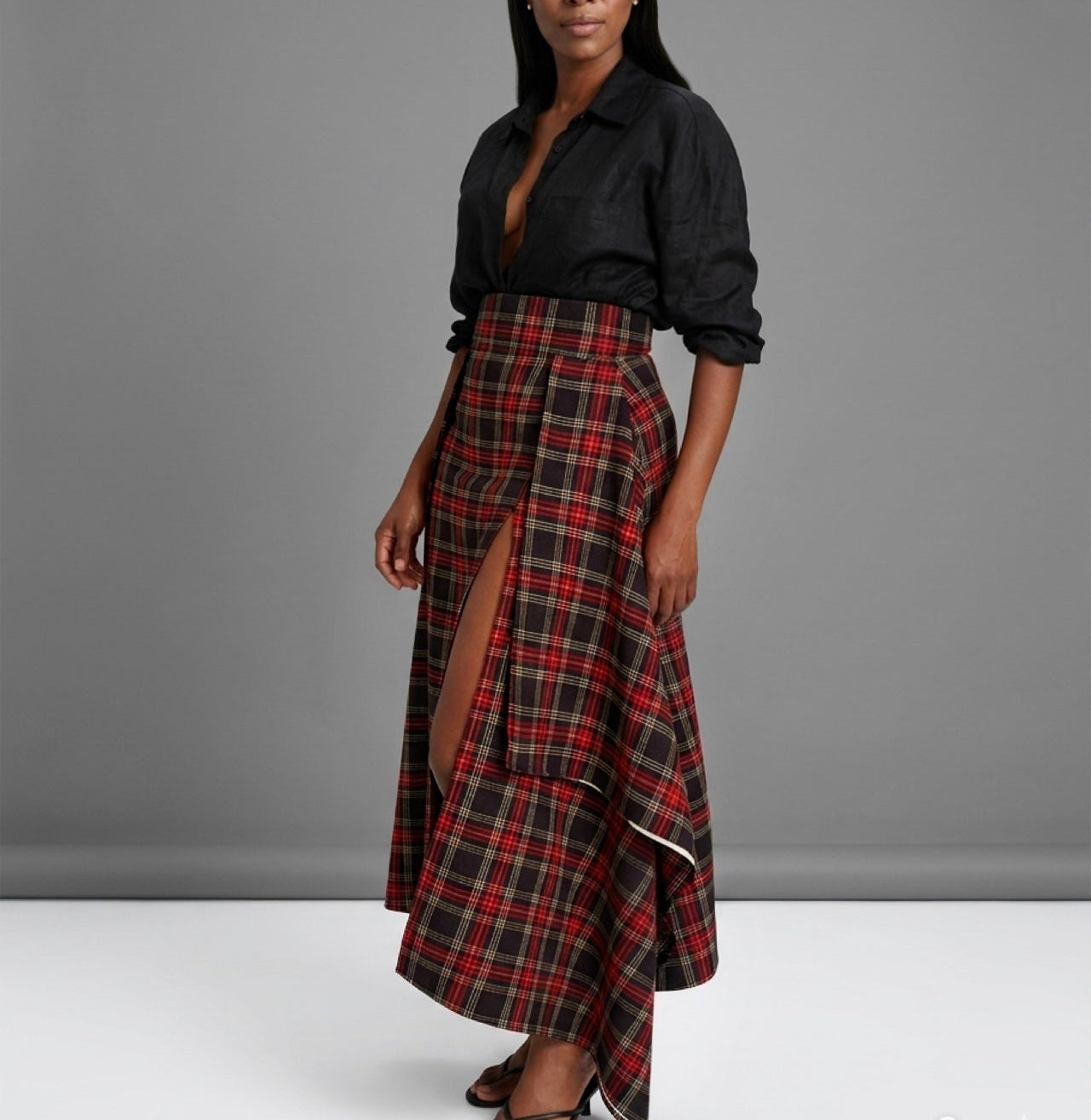 2 WAY RED CHECK SKIRT