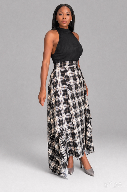 2 WAY CHECK SKIRT