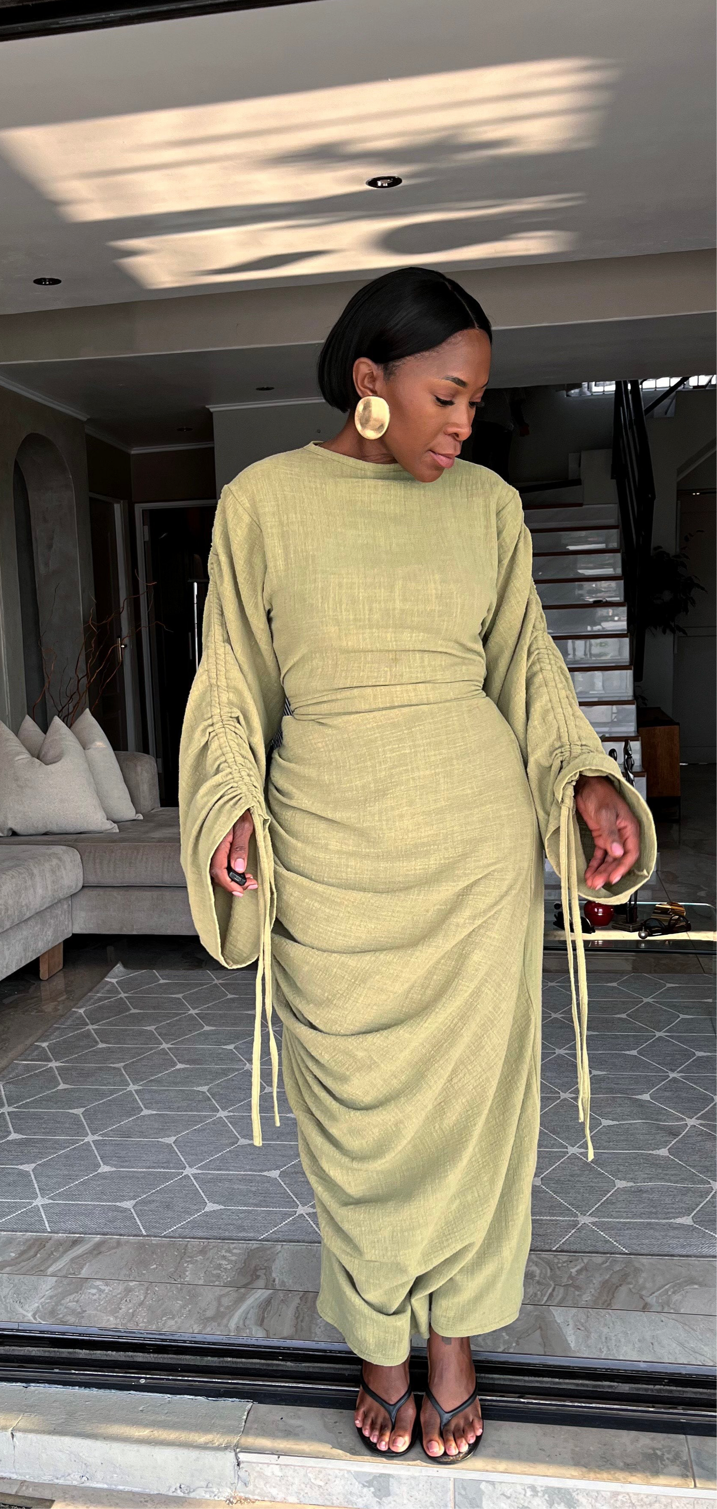 SERENE RUNCHED DRESS