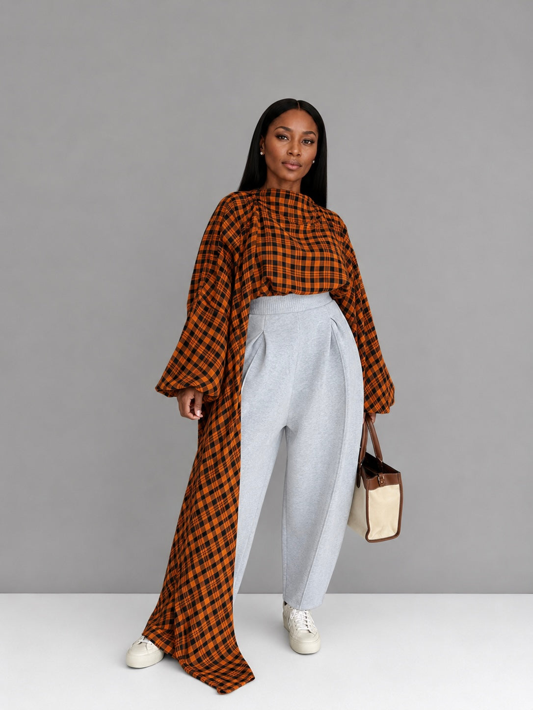 CHECK SURN BLOUSE