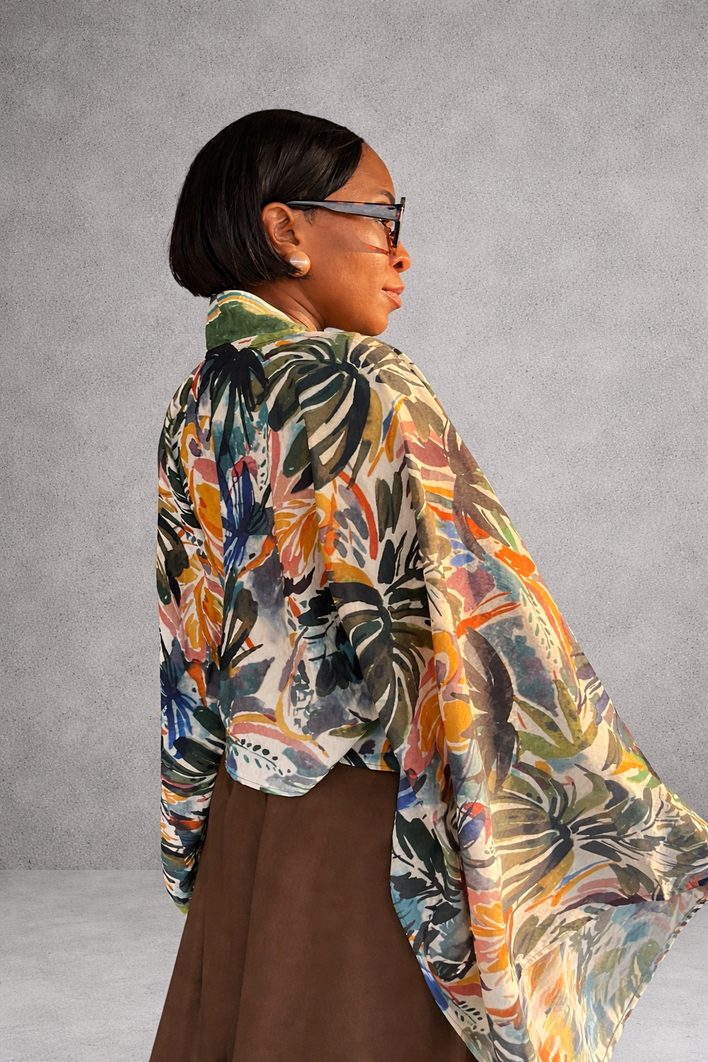 TROPICAL CROP BLOUSE