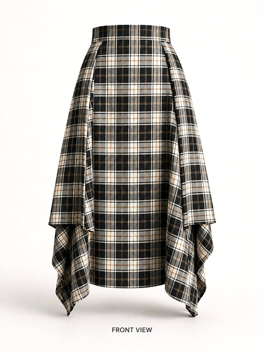 2 WAY CHECK SKIRT -