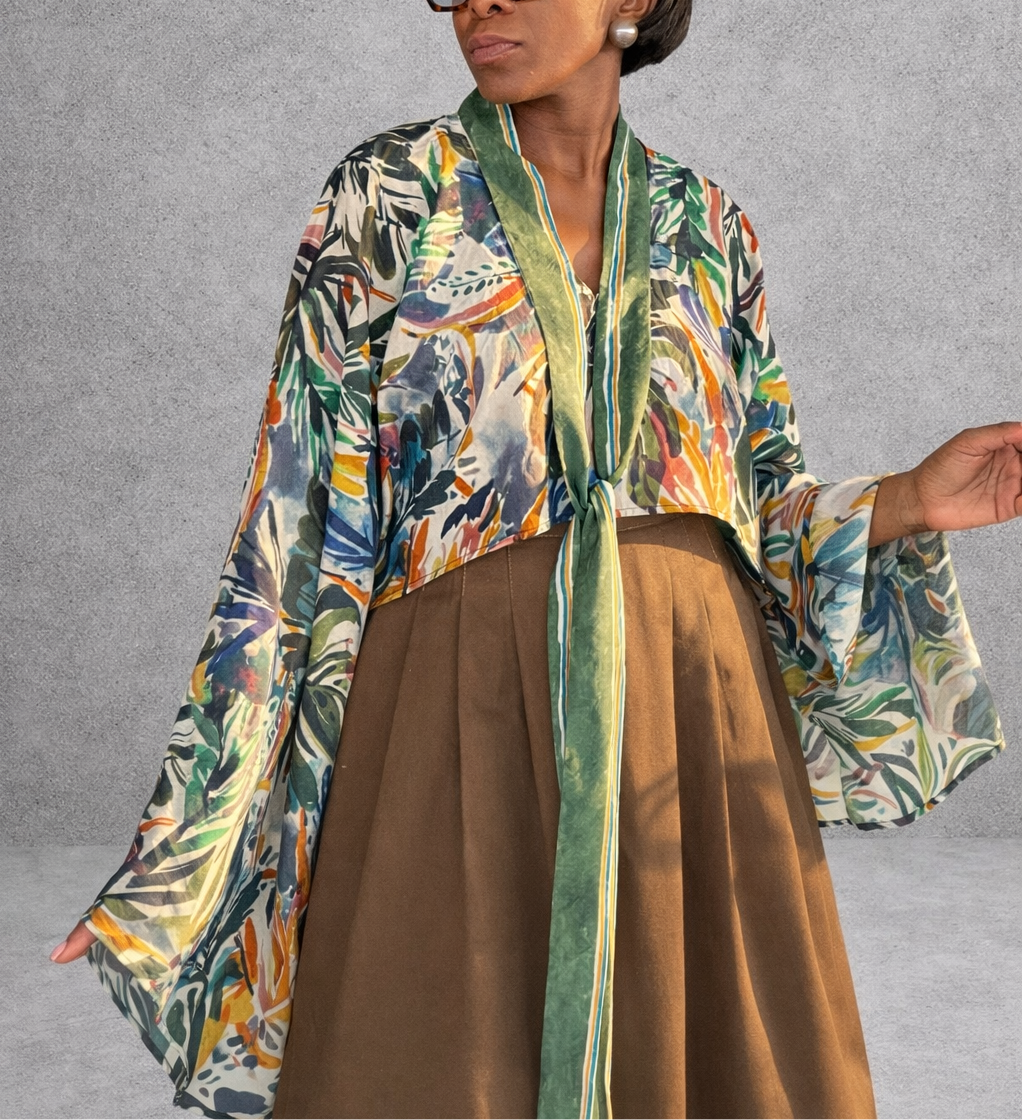 TROPICAL CROP BLOUSE