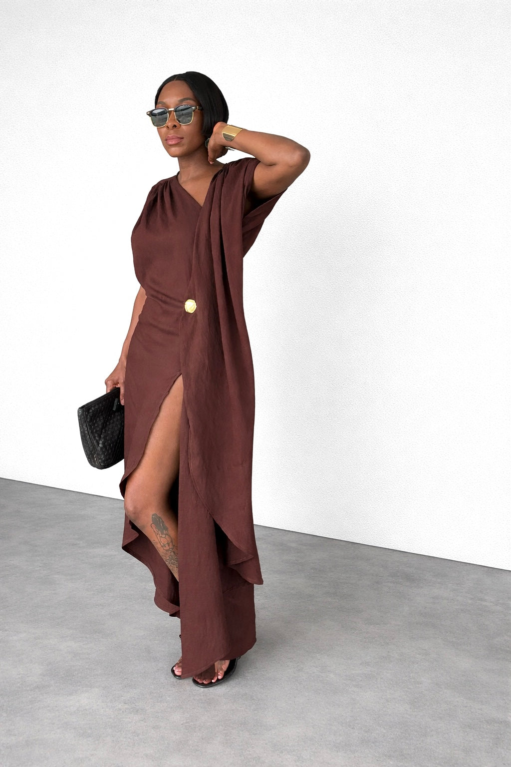 ASSY DRAPED DRESS