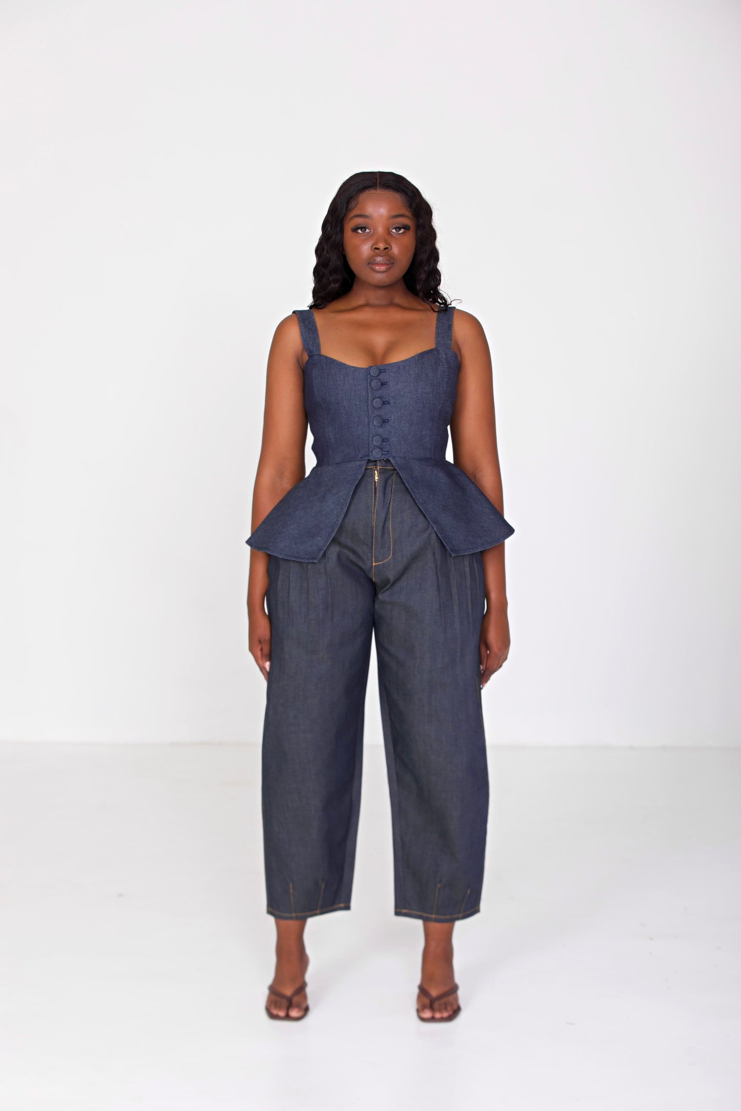 PLEAT RETRO DENIM