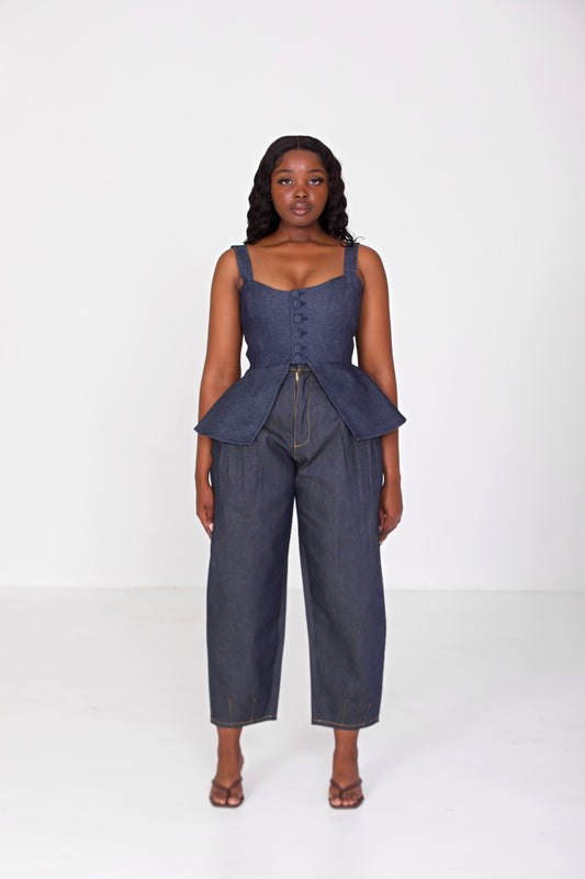 PLEAT RETRO DENIM