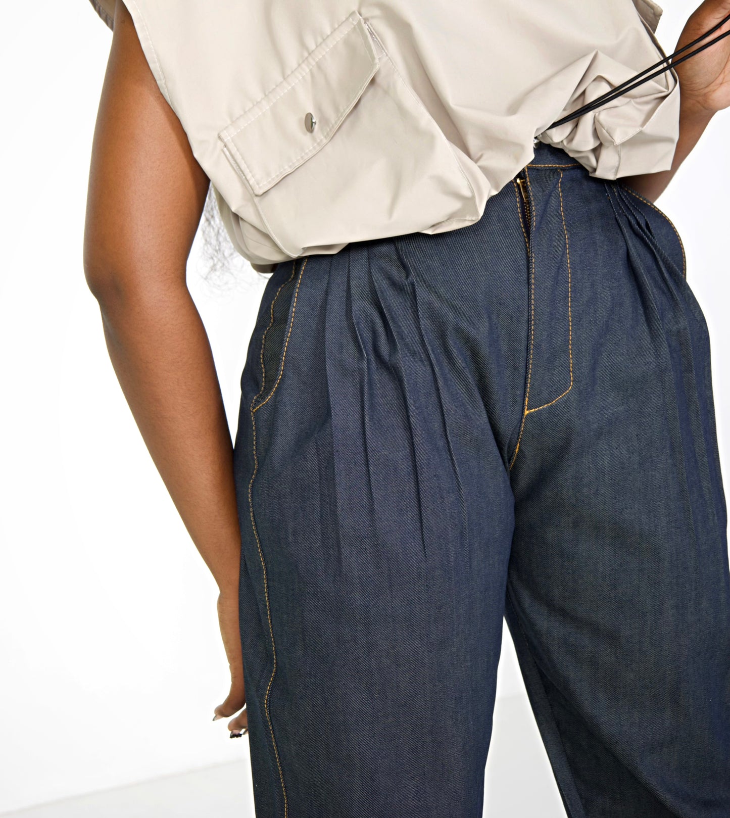 PLEAT RETRO DENIM