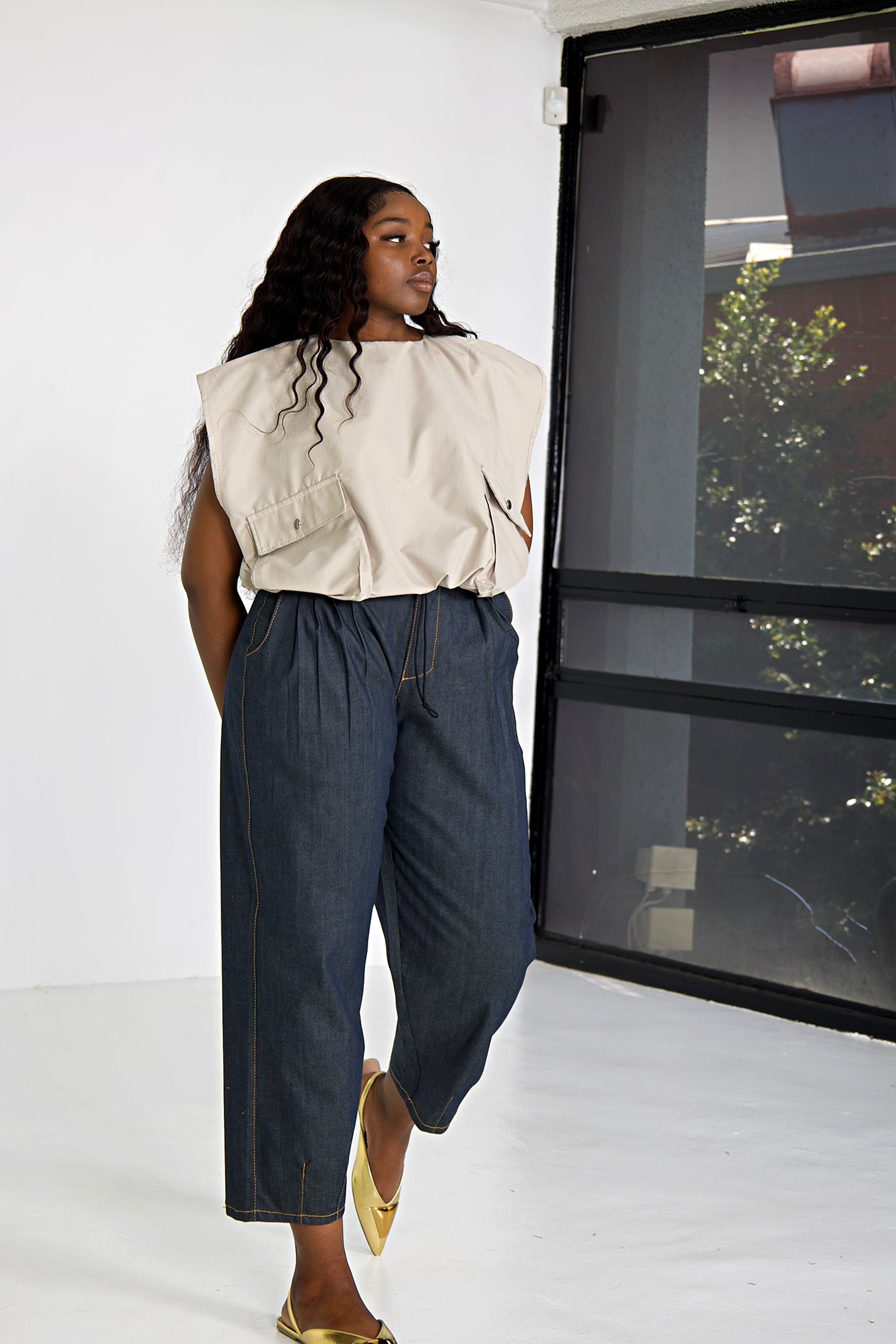 PLEAT RETRO DENIM