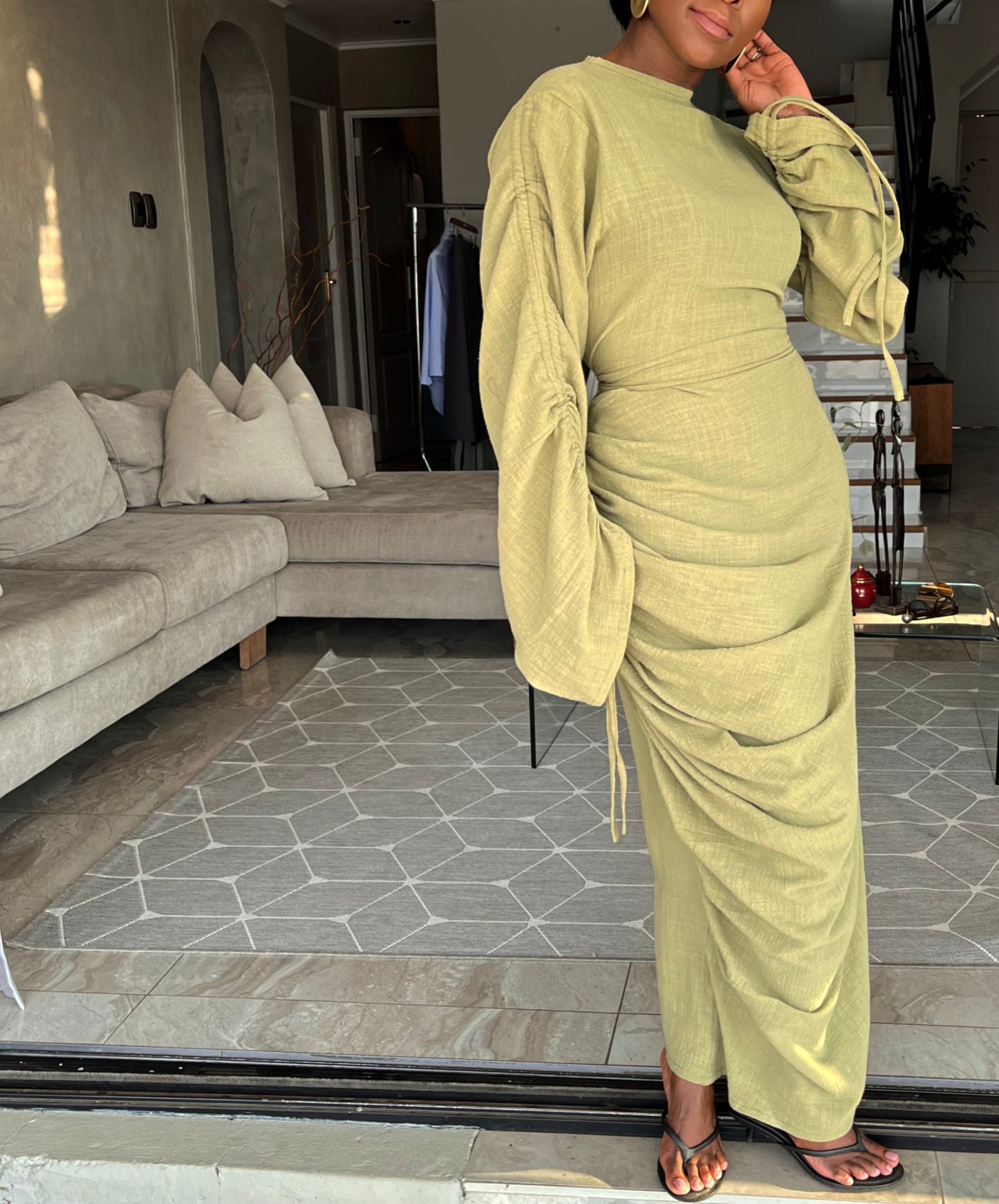 SERENE RUNCHED DRESS