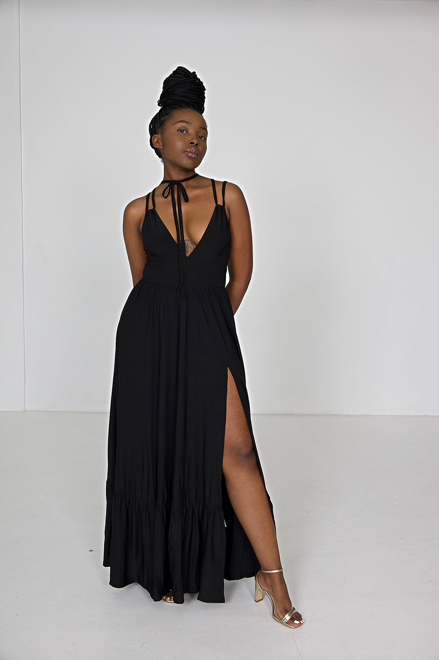 BLACK EMER DRESS